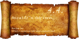 Aszalós Adrienn névjegykártya