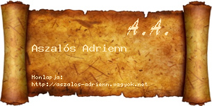 Aszalós Adrienn névjegykártya