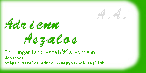 adrienn aszalos business card